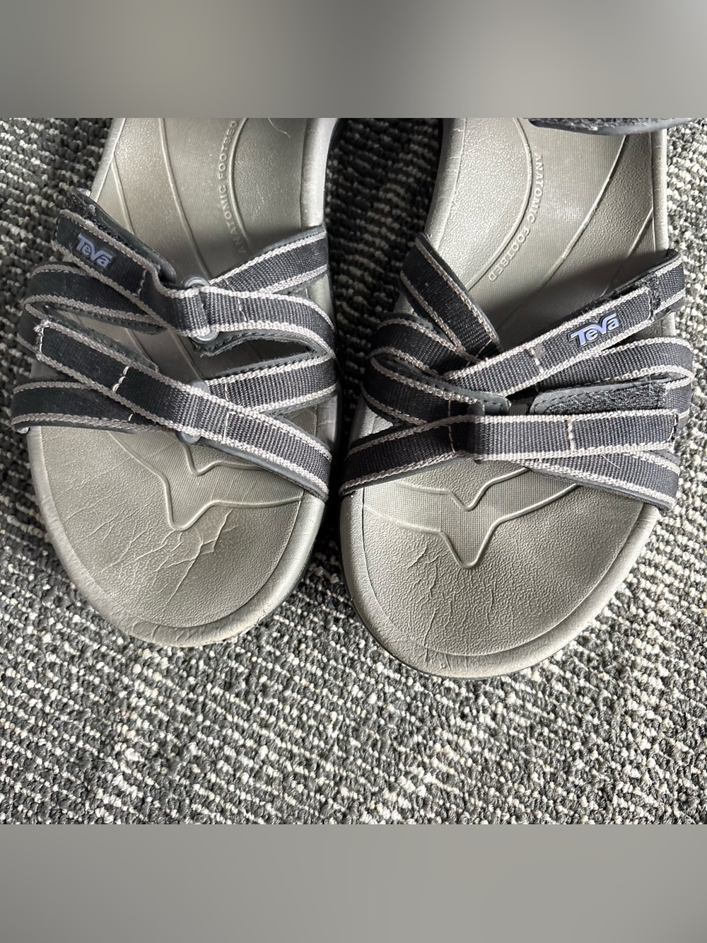 Teva Women's Tirra Black Ourple Strappy Sport Sandals Size 11 Hiking Outdoor - Picture 7 of 11